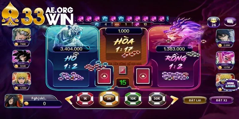 Tổng hợp những cách đặt cược của game Dragon Tiger online